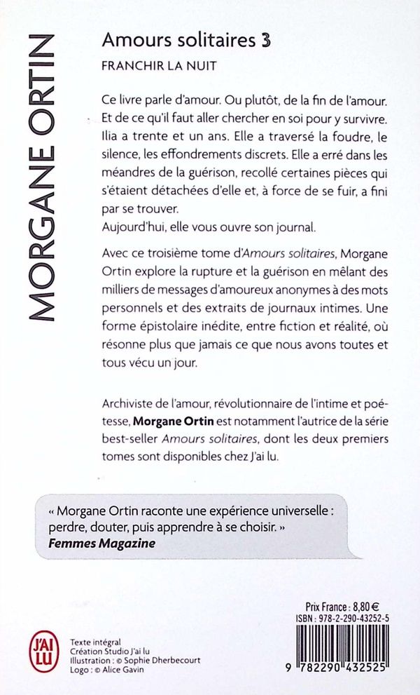 Quatrième de couverture de « Amours solitaires »