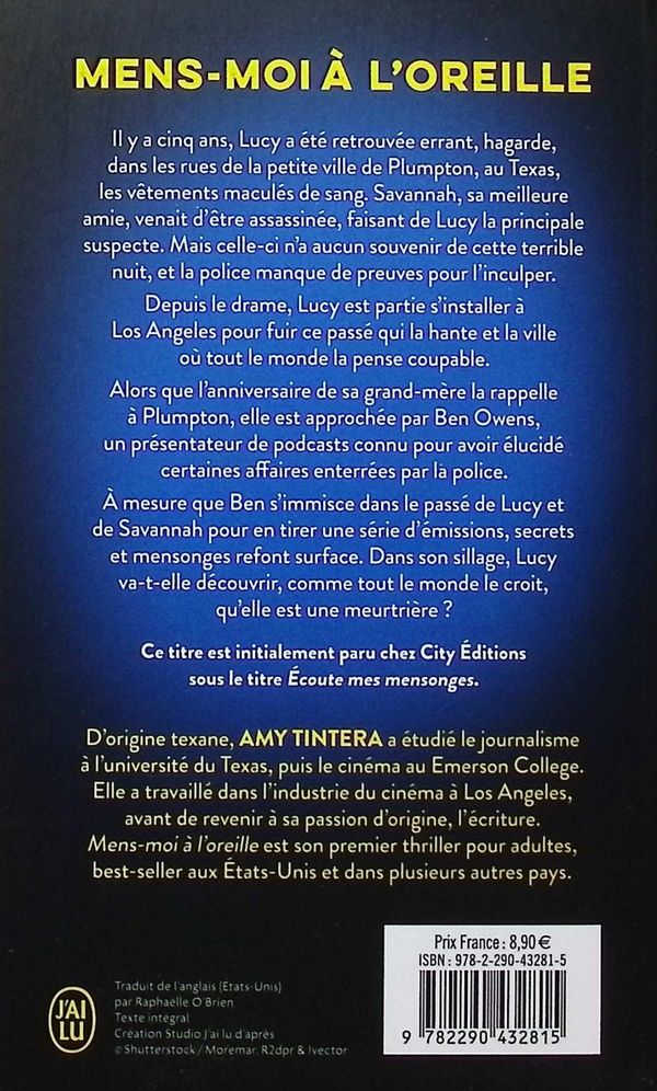 Quatrième de couverture de « MENS-MOI A L'OREILLE »