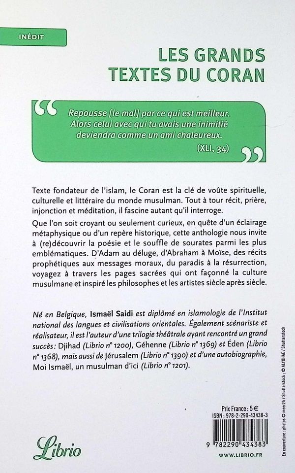 Quatrième de couverture de « Les grands textes du Coran »