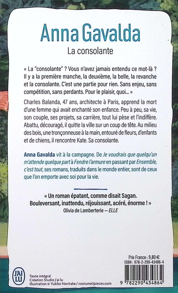 Quatrième de couverture de « La consolante : roman »