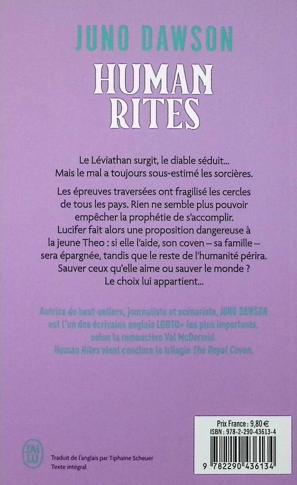 Quatrième de couverture de « THE ROYAL COVEN - VOL03 - HUMAN RITES »
