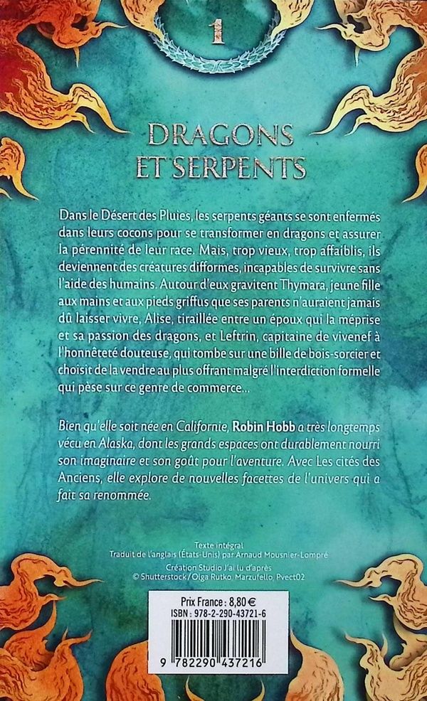 Quatrième de couverture de « LES CITES DES ANCIENS - T01 - DRAGONS ET SERPENTS »