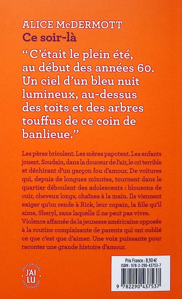Quatrième de couverture de « Ce soir-là »