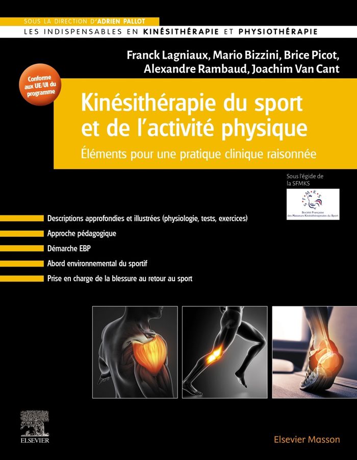 Couverture du livre « Kinésithérapie du sport et de l'activité physique » de Mario Bizzini, librairie Les Contes Infusés à Corte