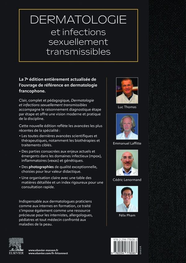 Quatrième de couverture de « Dermatologie et infections sexuellement transmissibles »