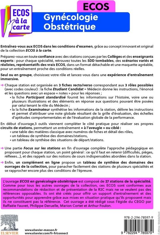 Quatrième de couverture de « Ecos gynécologie-obstétrique »