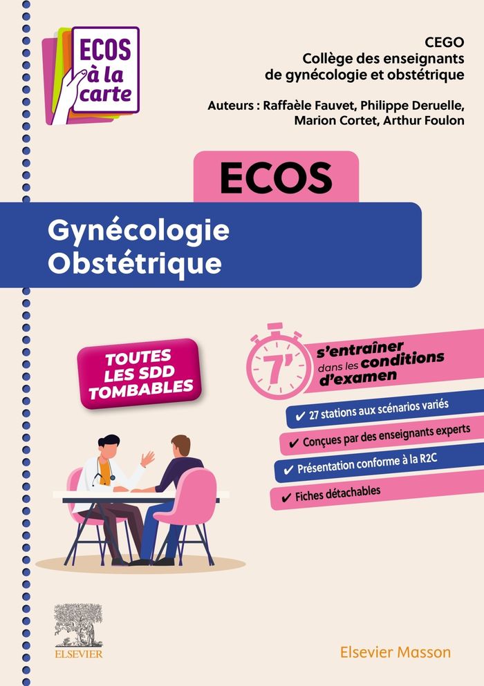 Couverture du livre « Ecos gynécologie-obstétrique » de Collège des enseignants de gynécologie-obstétrique, librairie Les Contes Infusés à Corte