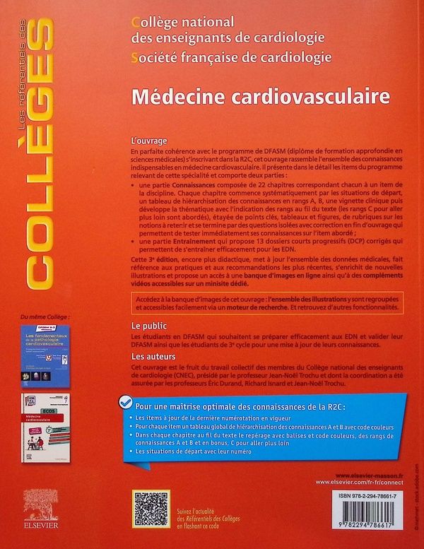 Quatrième de couverture de « Médecine cardiovasculaire »