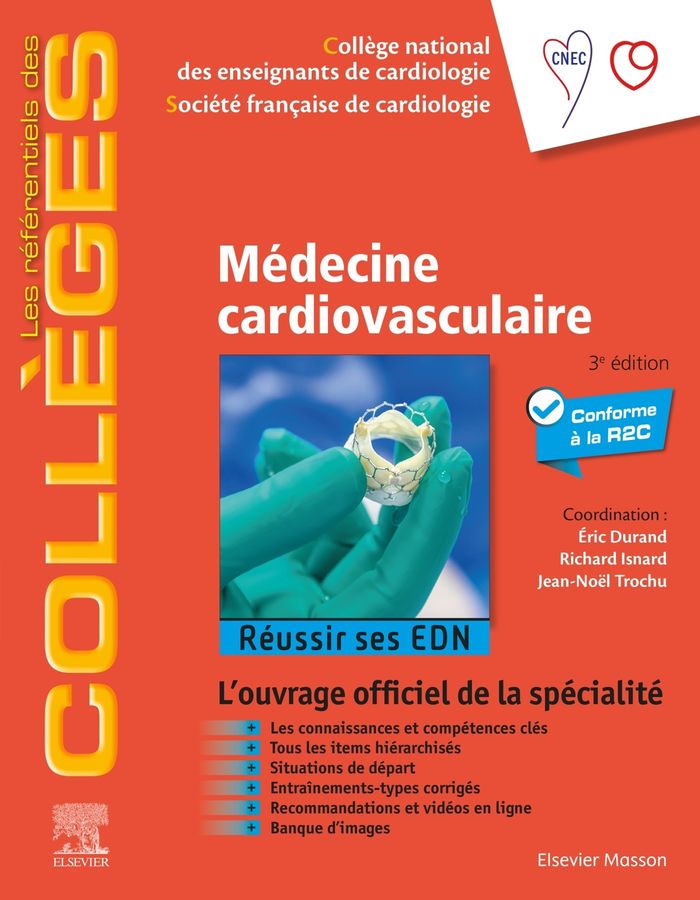 Couverture du livre « Médecine cardiovasculaire » de [publié] sous l'égide du Collège national des enseignants de cardiologie, librairie Les Contes Infusés à Corte