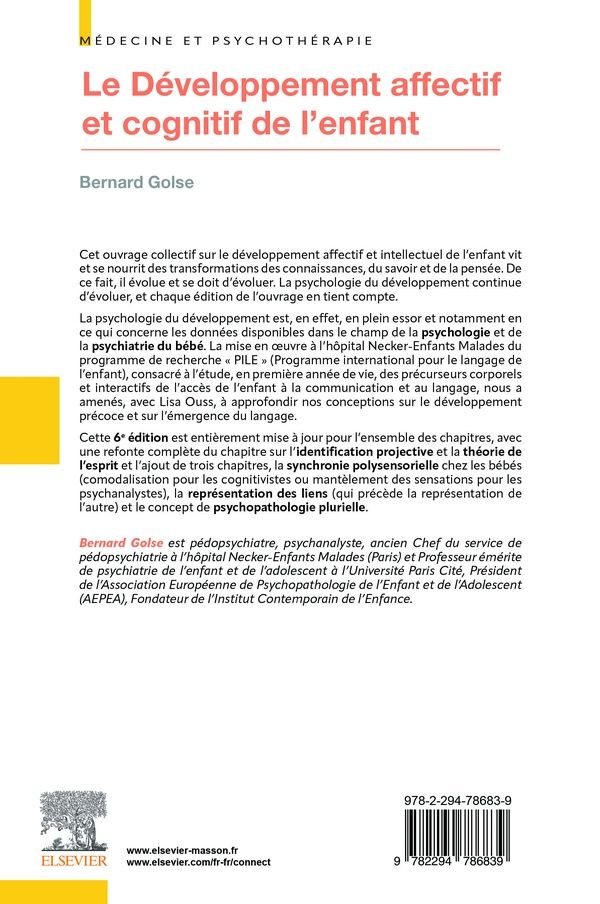 Quatrième de couverture de « Le développement affectif et cognitif de l'enfant »