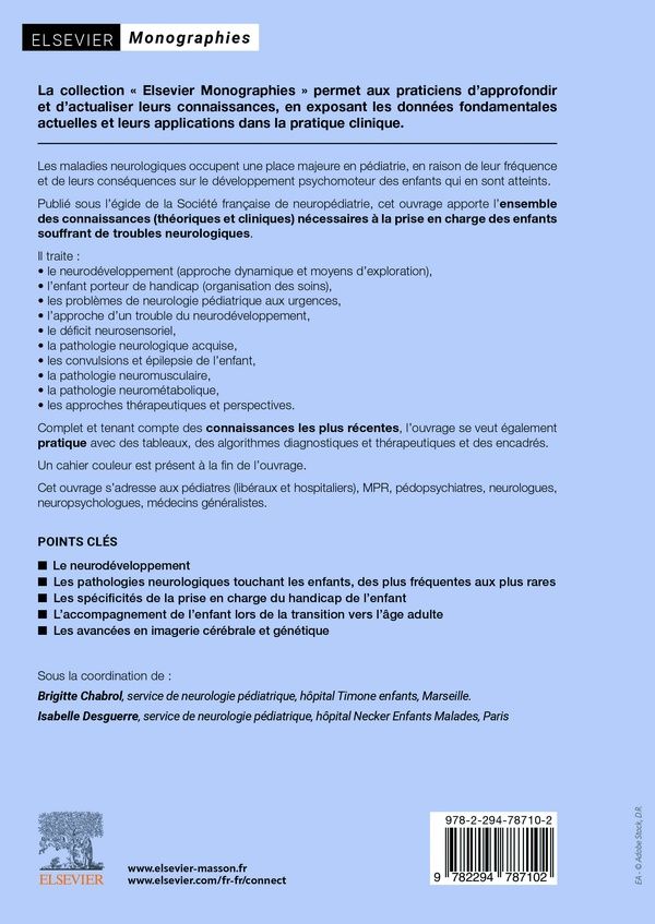 Quatrième de couverture de « Neurologie pédiatrique »
