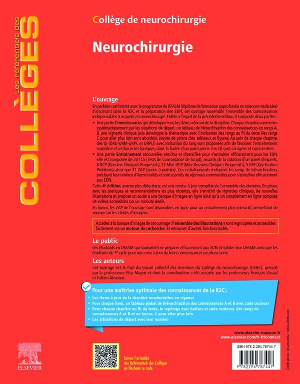 Quatrième de couverture de « Neurochirurgie »