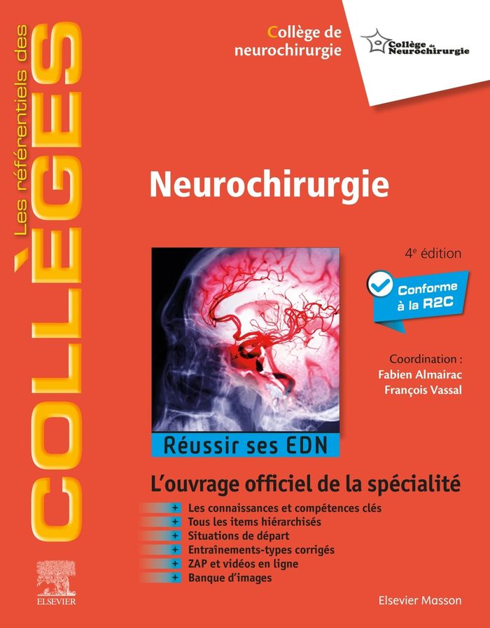 Couverture du livre « Neurochirurgie » de sous l'égide du Collège de neurochirurgie, librairie Les Contes Infusés à Corte