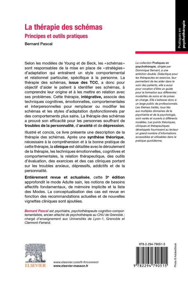 Quatrième de couverture de « La thérapie des schémas : Principes et outils pratiques »