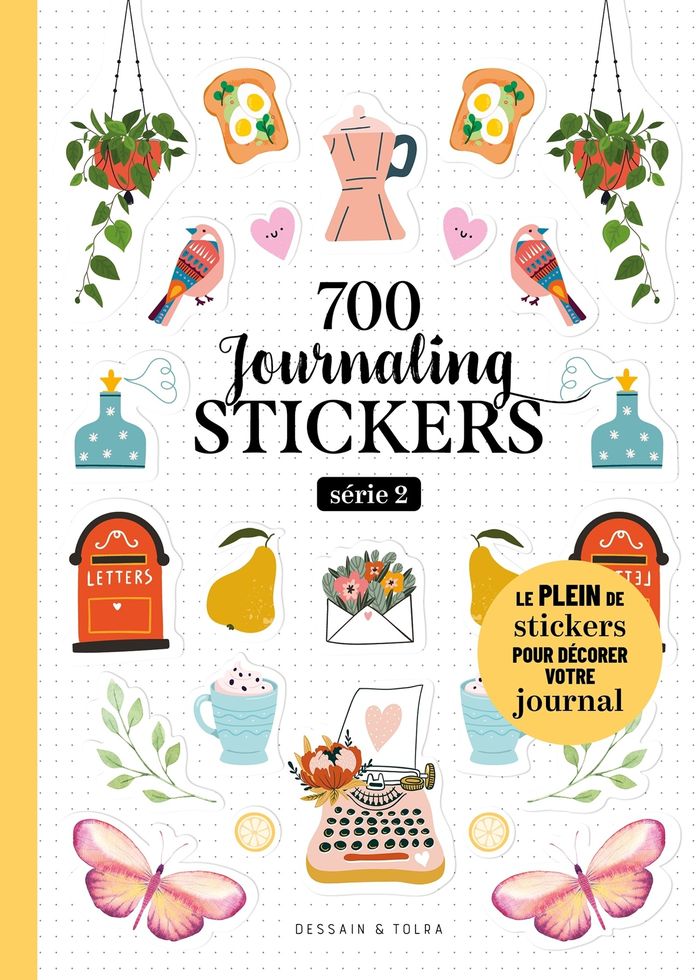 Couverture du livre « 700 JOURNALING STICKERS SERIE 2 » de Collectif, librairie Les Contes Infusés à Corte