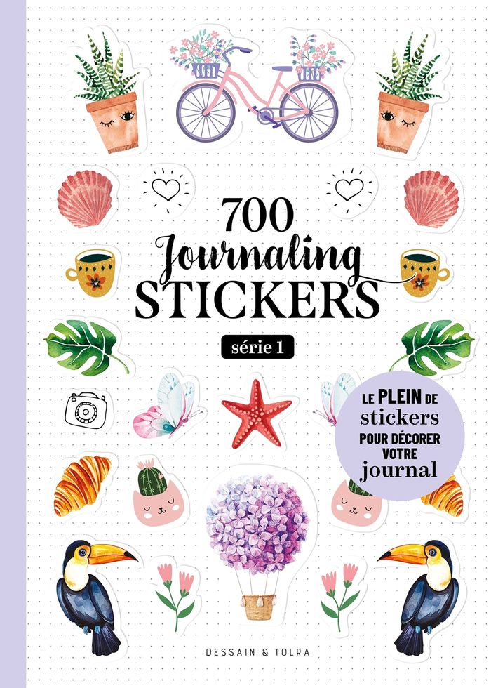Couverture du livre « 700 JOURNALING STICKERS SERIE 1 » de Xxx, librairie Les Contes Infusés à Corte