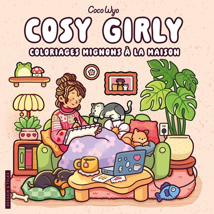 Couverture : COCO WYO - COSY GIRLY - COLORIAGES MIGNONS A LA MAISON - COSY COLO