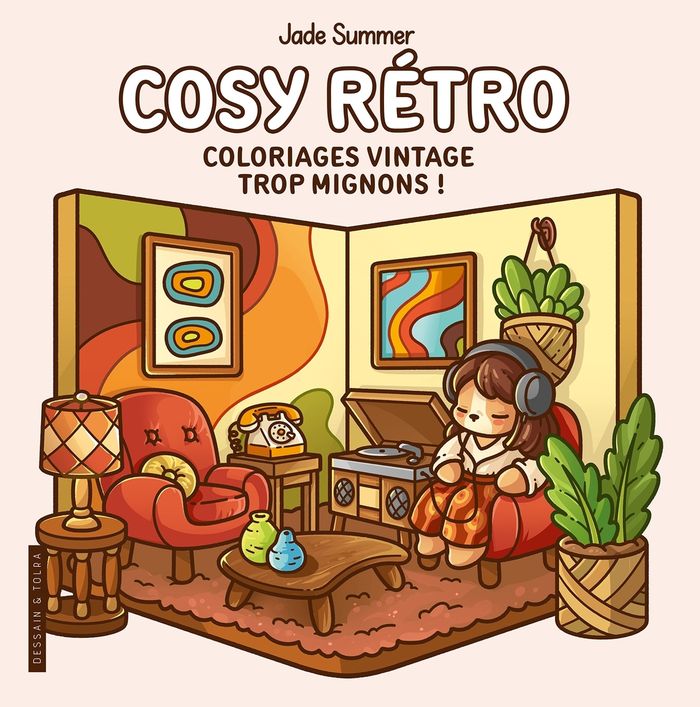 Couverture : COSY RETRO - JADE SUMMER - RETRO ROOMS - COLORIAGES VINTAGE TROP MIGNONS - COSY COLO