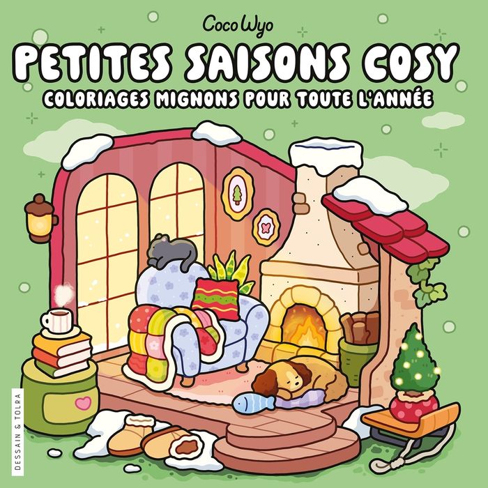Couverture du livre « COCO WYO - PETITES SAISONS COSY - COLORIAGES MIGNONS POUR TOUTE L'ANNEE - COSY COLO », librairie Les Contes Infusés à Corte
