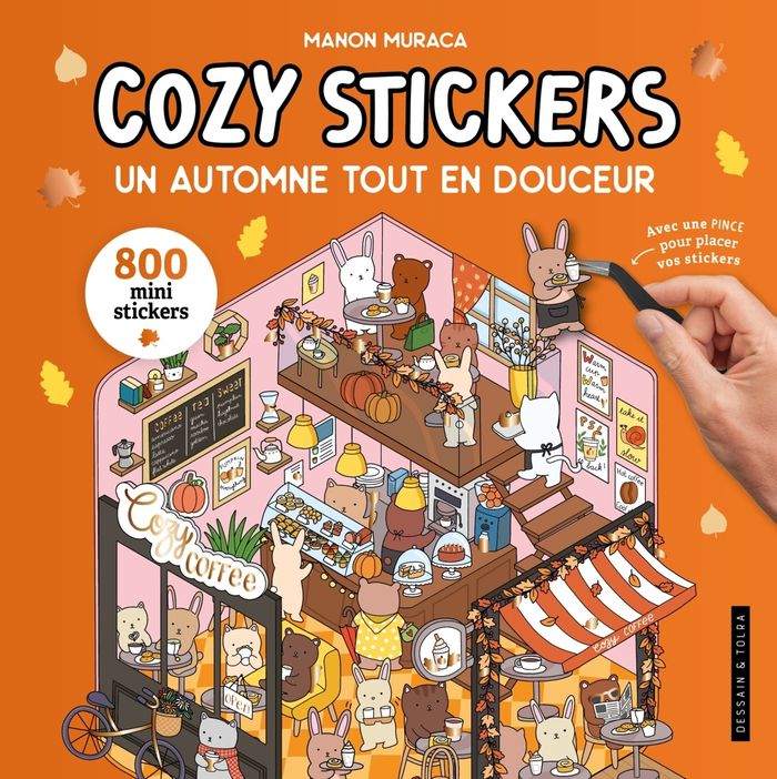 Couverture du livre « COZY STICKERS - UN AUTOMNE TOUT EN DOUCEUR » de Xxx, librairie Les Contes Infusés à Corte