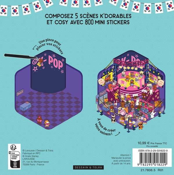 Quatrième de couverture de « COZY STICKERS - PETITS SOUVENIRS DE COREE »