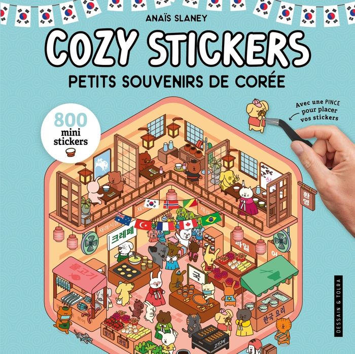 Couverture du livre « COZY STICKERS - PETITS SOUVENIRS DE COREE », librairie Les Contes Infusés à Corte