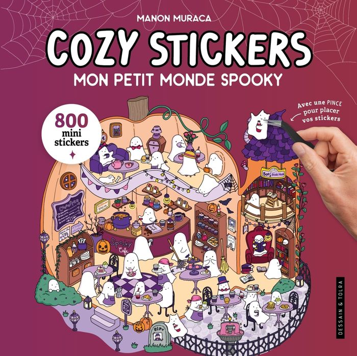 Couverture du livre « COZY STICKERS - MON PETIT MONDE SPOOKY », librairie Les Contes Infusés à Corte