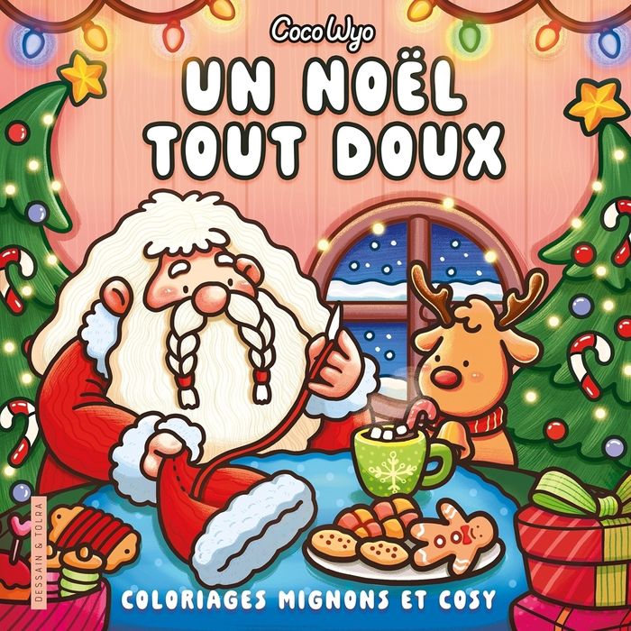 Couverture du livre « UN NOEL TOUT DOUX - COCO WYO- COLORIAGES MIGNONS ET COSY- COSY COLO », librairie Les Contes Infusés à Corte