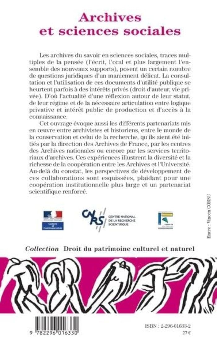Couverture du livre « ARCHIVES ET SCIENCES SOCIALES - ASPECTS JURIDIQUES ET COOPERATIONS SCIENTIFIQUES » de Xxx, librairie Les Contes Infusés à Corte
