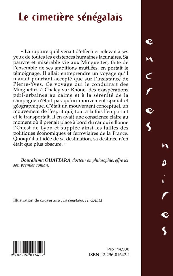 Quatrième de couverture de « LE CIMETIERE SENEGALAIS »