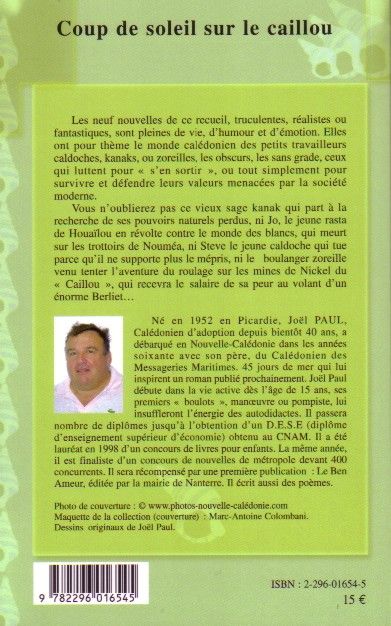 Quatrième de couverture de « COUP DE SOLEIL SUR LE CAILLOU »