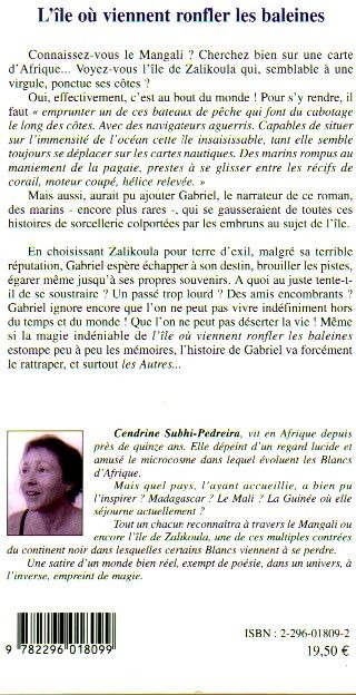 Quatrième de couverture de « L'ILE OU VIENNENT RONFLER LES BALEINES »