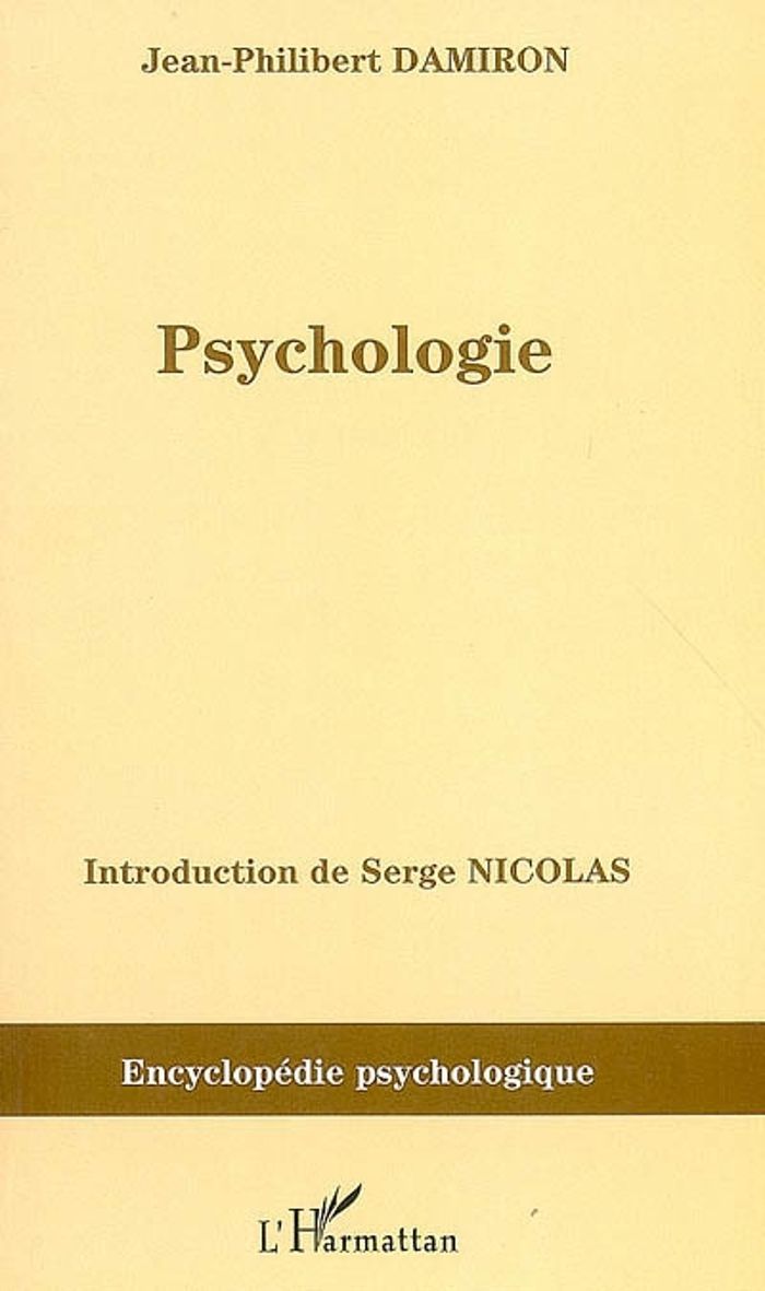 Couverture du livre « PSYCHOLOGIE » de J-P. Damiron, librairie Les Contes Infusés à Corte