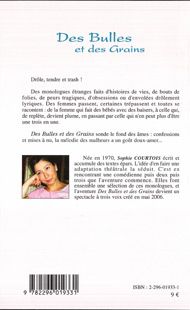 Quatrième de couverture de « DES BULLES ET DES GRAINS »