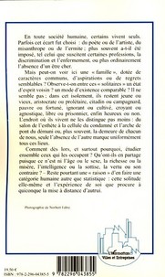 Quatrième de couverture de « LES DEMEURES DE LA SOLITUDE - FORMES ET LIEUX DE NOTRE ISOLEMENT »