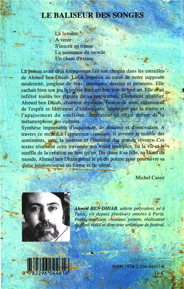 Quatrième de couverture de « LE BALISEUR DES SONGES »