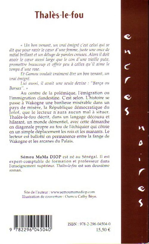 Quatrième de couverture de « THALES-LE-FOU »