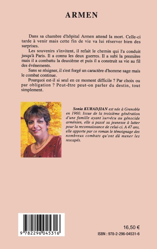 Quatrième de couverture de « ARMEN »