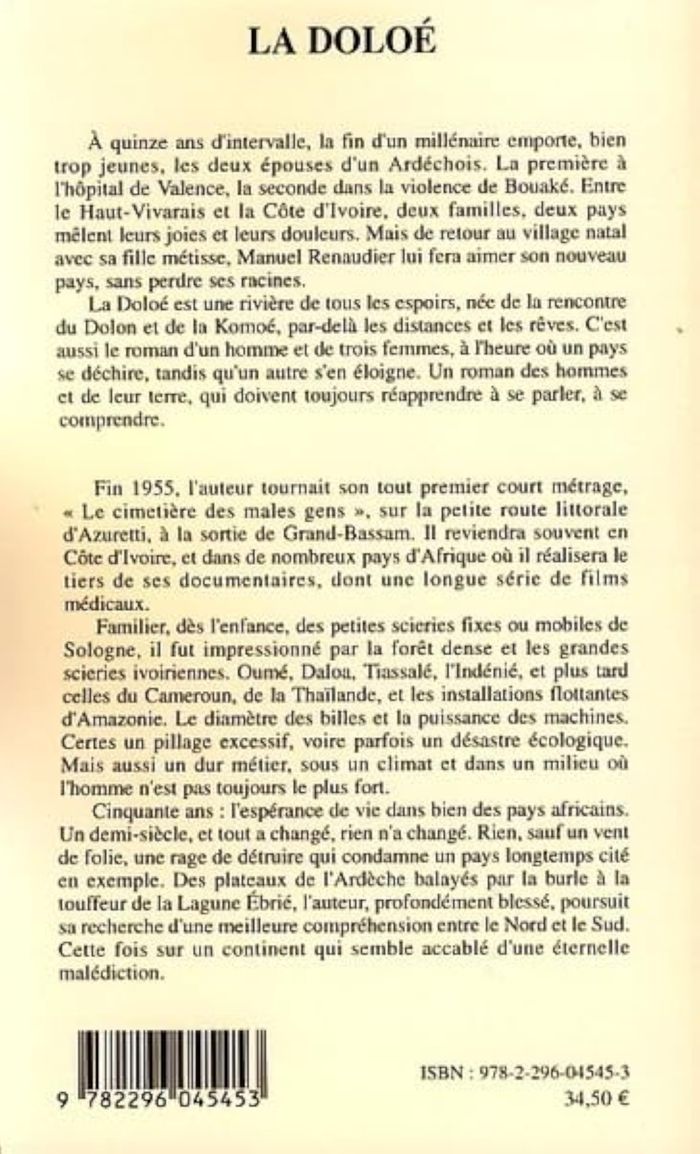 Couverture du livre « LA DOLOE » de Michel Regnier, librairie Les Contes Infusés à Corte