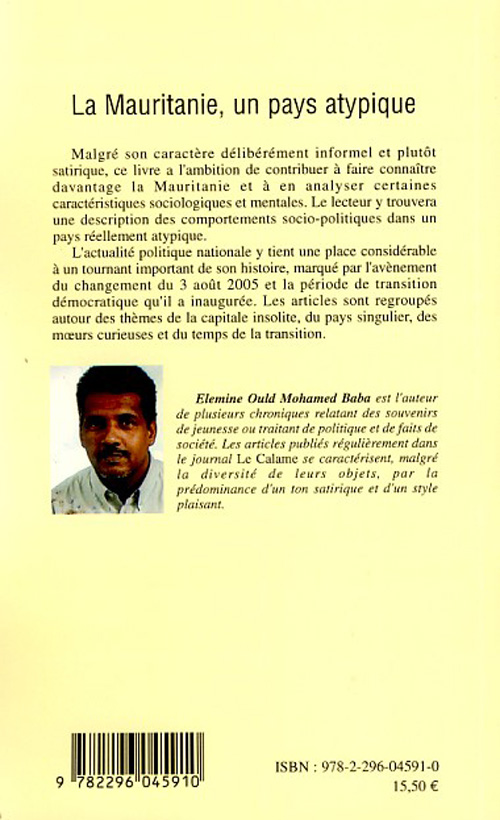 Quatrième de couverture de « LA MAURITANIE, UN PAYS ATYPIQUE »