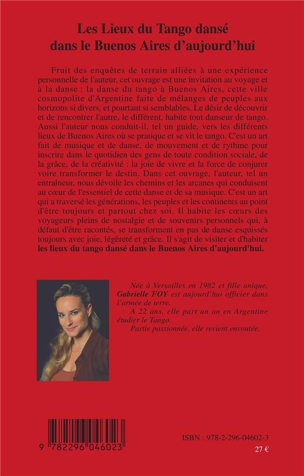 Quatrième de couverture de « LES LIEUX DU TANGO DANSE DANS LE BUENOS AIRES D'AUJOURD'HUI »