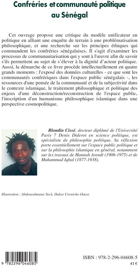 Quatrième de couverture de « CONFRERIES ET COMMUNAUTE POLITIQUE AU SENEGAL »