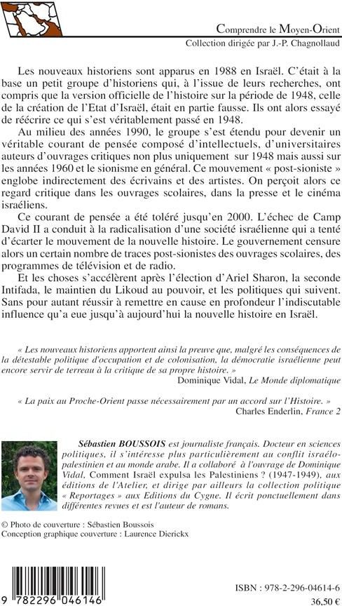 Quatrième de couverture de « ISRAEL CONFRONTE A SON PASSE - ESSAI SUR L'INFLUENCE DE LA "NOUVELLE HISTOIRE" »