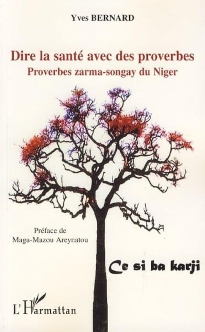 Couverture du livre « DIRE LA SANTE AVEC DES PROVERBES - PROVERBES ZARMA-SONGAY DU NIGER » de Yves Bernard, librairie Les Contes Infusés à Corte