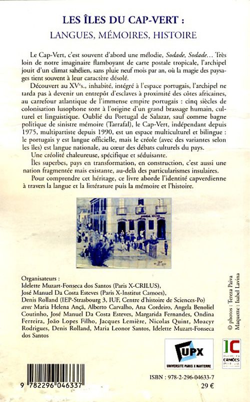Quatrième de couverture de « LES ILES DU CAP-VERT - LANGUES, MEMOIRES, HISTOIRE »