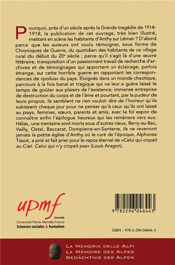 Quatrième de couverture de « CHRONIQUES DE GUERRE - "LES POMMES DE TERRE ONT MAUVAISES MINES" »