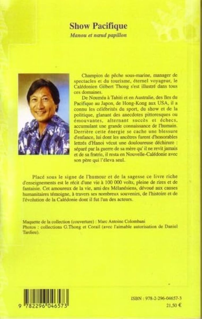 Couverture du livre « SHOW PACIFIQUE - MANOU ET NOEUD PAPILLON » de Gilbert Thong, librairie Les Contes Infusés à Corte