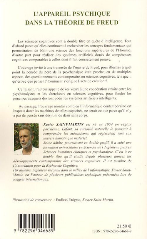 Quatrième de couverture de « L'APPAREIL PSYCHIQUE DANS LA THEORIE DE FREUD - ESSAI DE PSYCHANALYSE COGNITIVE »