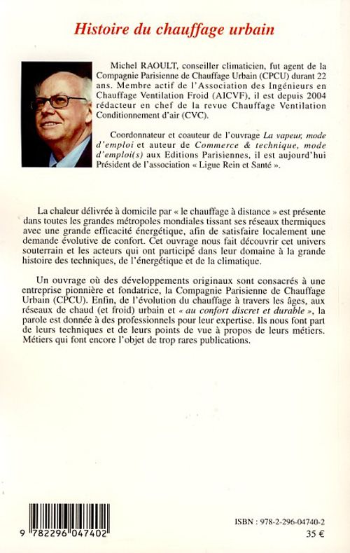 Quatrième de couverture de « HISTOIRE DU CHAUFFAGE URBAIN »