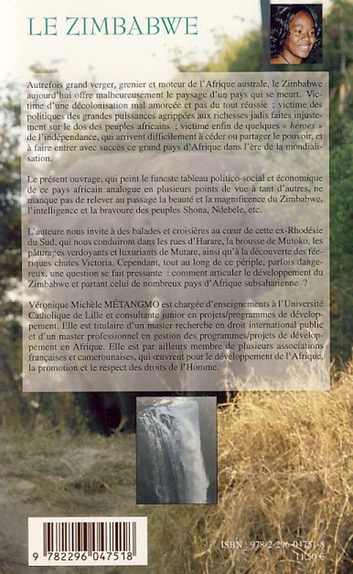 Quatrième de couverture de « LE ZIMBABWE - AUX SOURCES DU ZAMBEZE »